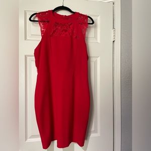 Express red dress - size 12 - worn 2x - strong material with stretch